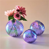 Triogift Spiral Glass Mini Ball Vase (3 Pack)