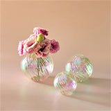 Triogift Spiral Glass Mini Ball Vase (3 Pack)