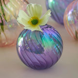 Triogift Spiral Glass Mini Ball Vase (3 Pack)