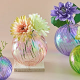 Triogift Spiral Glass Mini Ball Vase (3 Pack)