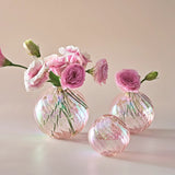 Triogift Spiral Glass Mini Ball Vase (3 Pack)