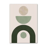 Triogift Pale Green Shapes Canvas Posters