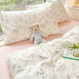 Triogift Pale Pink Floral Print Bedding Set