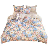 Triogift Pastel Brown Flowers Bedding Set