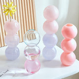 Triogift Pastel Glass Bubble Vase