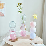 Triogift Pastel Glass Bubble Vase