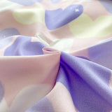 Triogift Pastel Purple Hearts Bedding Set