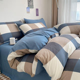 Triogift Large Plaid Print Bedding Set