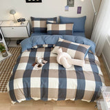 Triogift Large Plaid Print Bedding Set