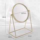 Triogift Elegance Gold Lace Round Mirror