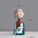 Triogift Angelic Girl Figurine Sculpture