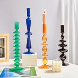 Triogift Danish Pastel Colorful Layered Candle Stick