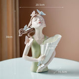 Triogift Butterfly Forest Girl Figurine Vase