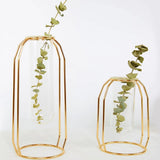 Triogift Brass Outline Vase