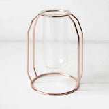 Triogift Brass Outline Vase