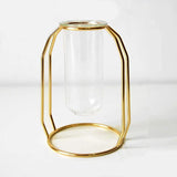 Triogift Brass Outline Vase