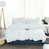 Triogift White Washed Cotton Bedding Set