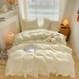 Triogift Ruffle Lace Bedding Set