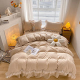 Triogift Ruffle Lace Bedding Set