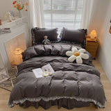 Triogift Ruffle Lace Bedding Set