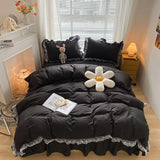 Triogift Ruffle Lace Bedding Set