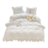 Triogift Ruffle Lace Bedding Set