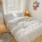 Triogift Ruffle Lace Bedding Set