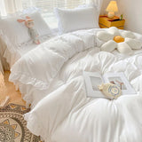 Triogift Ruffle Lace Bedding Set