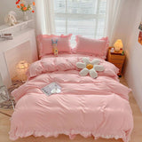 Triogift Ruffle Lace Bedding Set