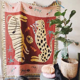 Triogift Hippie Wild Leopard & Tiger Blanket