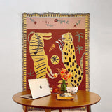 Triogift Hippie Wild Leopard & Tiger Blanket