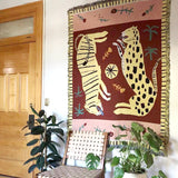 Triogift Hippie Wild Leopard & Tiger Blanket