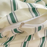 Triogift Minimalist Green Striped Sage Bedding Set