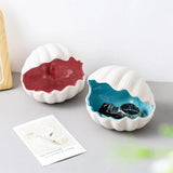 Triogift Seashell Ceramic Jewelry Tray