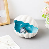 Triogift Seashell Ceramic Jewelry Tray