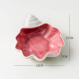 Triogift Seashell Ceramic Jewelry Tray