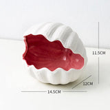 Triogift Seashell Ceramic Jewelry Tray