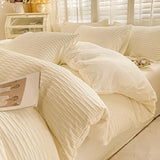 Triogift Seersucker Fabric Bedding Set