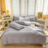 Triogift Seersucker Fabric Bedding Set