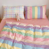 Triogift Pastel Rainbow Bedding Set