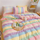 Triogift Pastel Rainbow Bedding Set