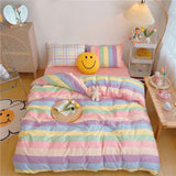 Triogift Pastel Rainbow Bedding Set