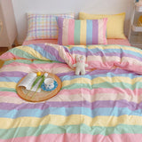 Triogift Pastel Rainbow Bedding Set