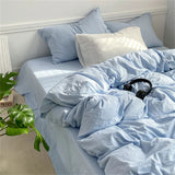 Triogift Crumpled Sheets Bedding Set