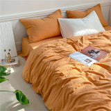 Triogift Crumpled Sheets Bedding Set