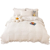 Triogift Ribbed Softie Bedding Set