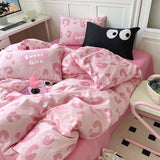 Triogift Sweet Girl Pink Leopard Print Bedding Set