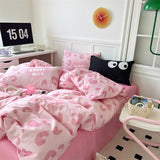 Triogift Sweet Girl Pink Leopard Print Bedding Set