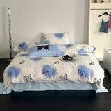 Triogift Vintage Butterflies Y2K Aesthetic Bedding Set