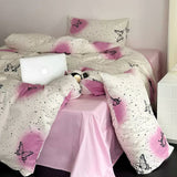 Triogift Vintage Butterflies Y2K Aesthetic Bedding Set